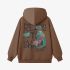 Brown Cartoon Print Hoodie GM8809-39