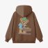 Brown Cartoon Print Hoodie GM8809-59