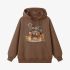 Brown Cartoon Print Hoodie GM8809-78