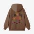 Brown Letters Print Hoodie GM8809-81