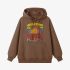 Brown Letters Print Hoodie GM8809-85