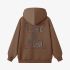 Brown Letters Print Hoodie GM8809-91