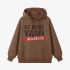 Brown Letters Print Hoodie GM8809-98