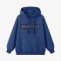 Dark Blue Letters Print Hoodie GM8810-101