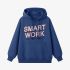 Dark Blue Letters Print Hoodie GM8810-102