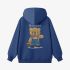 Dark Blue Cartoon Print Hoodie GM8810-103