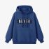 Dark Blue Letters Print Hoodie GM8810-105