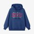 Dark Blue Letters Print Hoodie GM8810-110