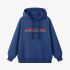 Dark Blue Letters Print Hoodie GM8810-114