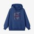 Dark Blue Letters Print Hoodie GM8810-118