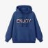 Dark Blue Letters Print Hoodie GM8810-120