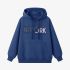 Dark Blue Letters Print Hoodie GM8810-124