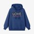 Dark Blue Letters Print Hoodie GM8810-126