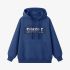 Dark Blue Letters Print Hoodie GM8810-127