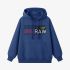 Dark Blue Letters Print Hoodie GM8810-128