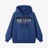 Dark Blue Letters Print Hoodie GM8810-130