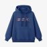 Dark Blue Letters Print Hoodie GM8810-134