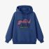 Dark Blue Letters Print Hoodie GM8810-155