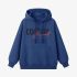 Dark Blue Letters Print Hoodie GM8810-161