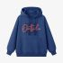 Dark Blue Letters Print Hoodie GM8810-162