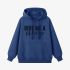 Dark Blue Letters Print Hoodie GM8810-168