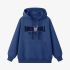 Dark Blue Letters Print Hoodie GM8810-178