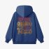 Letter Graphic Dark Blue Hoodie GM8810-183