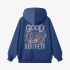 Letter Graphic Dark Blue Hoodie GM8810-185