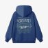 Dark Blue Letter Graphic Hoodie GM8810-188