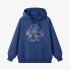 Dark Blue Letter Graphic Hoodie GM8810-191