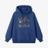 Dark Blue Letter Graphic Hoodie GM8810-193