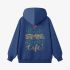 Dark Blue Letter Graphic Hoodie GM8810-200