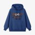 Dark Blue Letter Graphic Hoodie GM8810-209