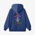 Dark Blue Skeletons Graphic Hoodie GM8810-211