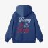 Dark Blue Letter Graphic Hoodie GM8810-213