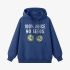 Dark Blue Letter Graphic Hoodie GM8810-221