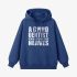 Dark Blue Letter Graphic Hoodie GM8810-223