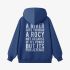 Dark Blue Letter Graphic Hoodie GM8810-224