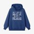 Dark Blue Letter Graphic Hoodie GM8810-225