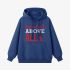 Dark Blue Letter Graphic Hoodie GM8810-226