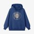 Dark Blue Letter Graphic Hoodie GM8810-227