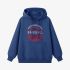 Dark Blue Letter Graphic Hoodie GM8810-228