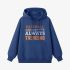 Dark Blue Letter Graphic Hoodie GM8810-232