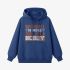 Dark Blue Letter Graphic Hoodie GM8810-233