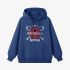 Dark Blue Letter Graphic Hoodie GM8810-234