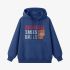 Dark Blue Letter Graphic Hoodie GM8810-237