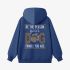 Dark Blue Letter Graphic Hoodie GM8810-241