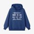 Dark Blue Letter Graphic Hoodie GM8810-243