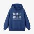 Dark Blue Letter Graphic Hoodie GM8810-250