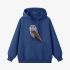 Owl Geometric Graphic Dark Blue Hoodie GM8810-261